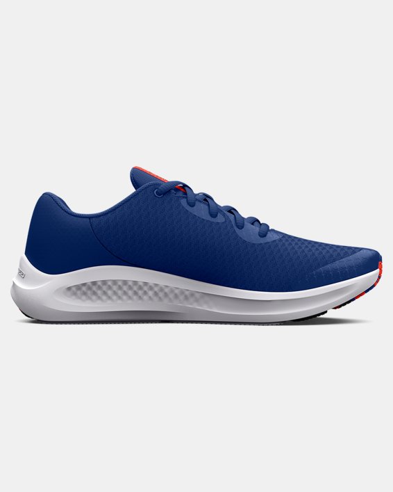 Boys' Grade School UA Charged Pursuit 3 Running Shoes in Blue image number 6